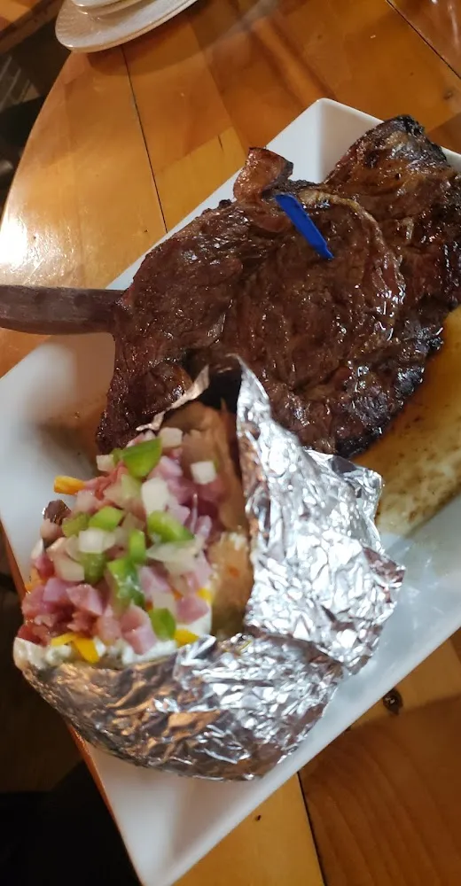 16 Oz Sirloin with Loaded Baked Potato